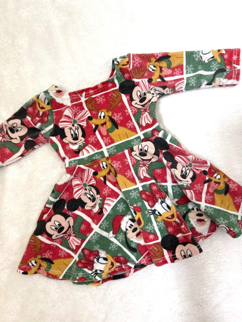 Disney Holiday Mickey & Friends handmade Dress - 0-3m